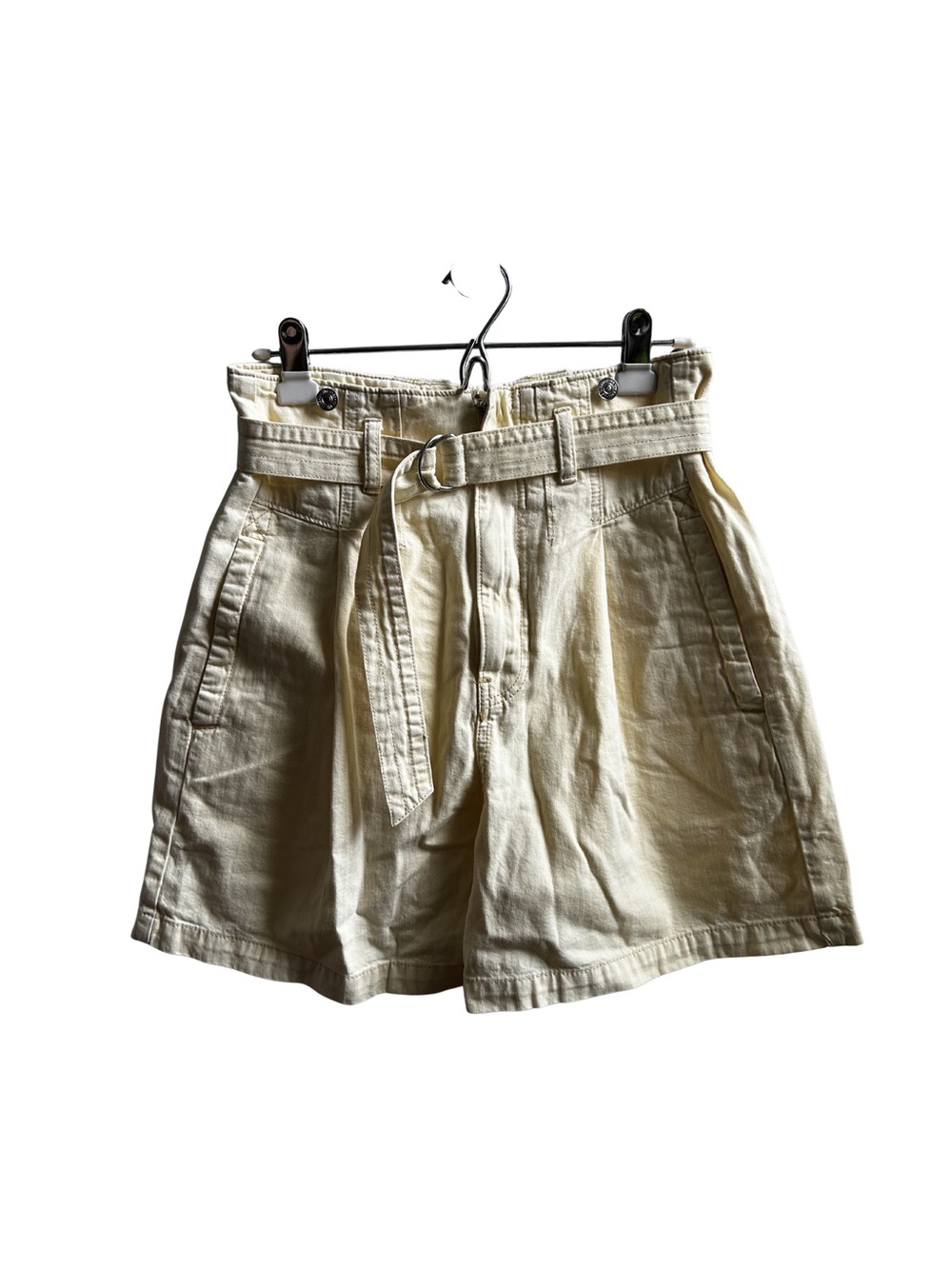 FP Butter Yellow High-Waist Paperbag Shorts